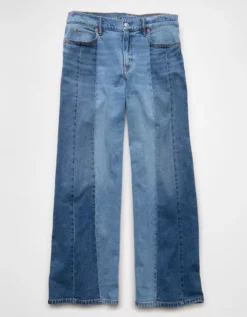 AE Stretch Patchwork Low-Rise Ultra Wide-Leg Jean Shadow Patched Blues 9 AE Stretch Patchwork Low-Rise Ultra Wide-Leg Jean Shadow Patched Blues -American Eagle Fashion 0437 5812 469 f