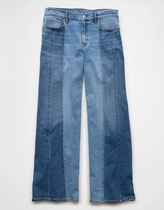 AE Stretch Patchwork Low-Rise Ultra Wide-Leg Jean Shadow Patched Blues 4 AE Stretch Patchwork Low-Rise Ultra Wide-Leg Jean Shadow Patched Blues - Image 4