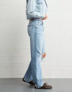 AE Strigid Low-Rise Ex-Boyfriend Jean Light Vintage -American Eagle Fashion 0437 5814 987 os