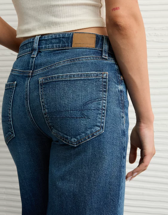 AE Dreamy Drape Stretch Super High-Waisted Baggy Wide-Leg Jean Dark Indigo Wash 6 AE Dreamy Drape Stretch Super High-Waisted Baggy Wide-Leg Jean Dark Indigo Wash - Image 6