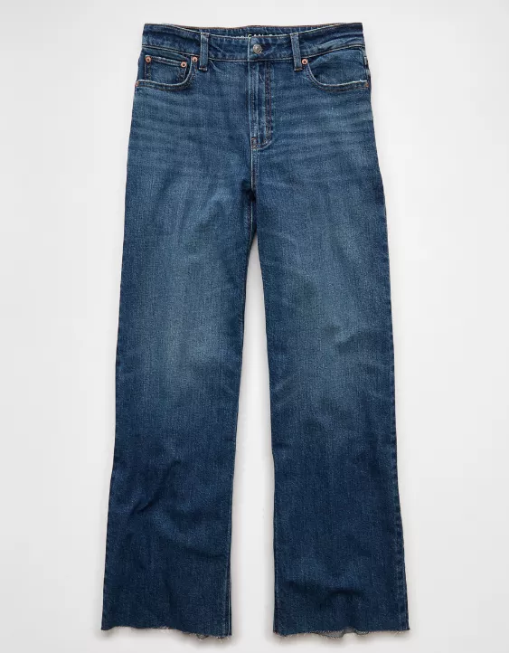 AE Dreamy Drape Stretch Super High-Waisted Baggy Wide-Leg Jean Dark Indigo Wash 3 AE Dreamy Drape Stretch Super High-Waisted Baggy Wide-Leg Jean Dark Indigo Wash - Image 3