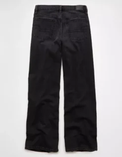 AE Dreamy Drape Strigid Low-Rise Ultra Wide-Leg Jean Black Wash -American Eagle Fashion 0437 5873 081 b