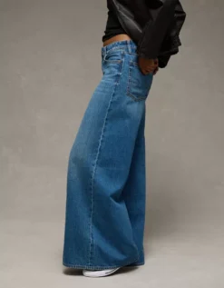 AE Baggy A-Line Fit Jean Medium Tinted 12 AE Baggy A-Line Fit Jean Medium Tinted -American Eagle Fashion 0437 5889 909 os