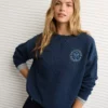 AE Sporty Graphic Sweatshirt Midnight Blue