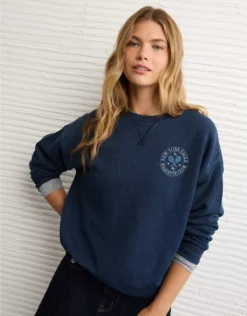 AE Sporty Graphic Sweatshirt Midnight Blue