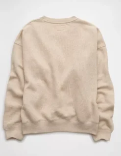 AE Sporty Graphic Sweatshirt Oatmeal Heather -American Eagle Fashion 0453 2708 864 b
