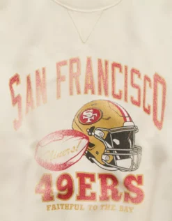 NFL San Francisco 49ers Crew Neck Sweatshirt Cream -American Eagle Fashion 0454 2485 106 d1
