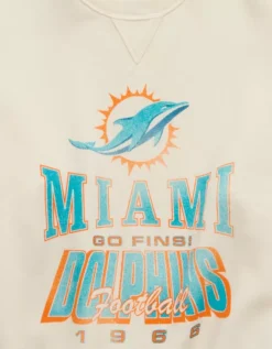 NFL Miami Dolphins Crew Neck Sweatshirt Cream -American Eagle Fashion 0454 2486 106 d1