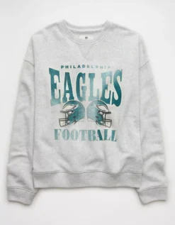 NFL Philadelphia Eagles Crew Neck Sweatshirt Heather Gray -American Eagle Fashion 0454 2487 006 f