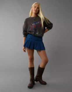 NFL New York Giants Crew Neck Sweatshirt Black -American Eagle Fashion 0454 2489 001 os