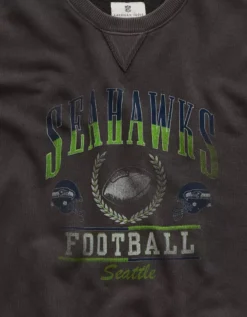NFL Seattle Seahawks Crew Neck Sweatshirt Black -American Eagle Fashion 0454 2492 001 d3