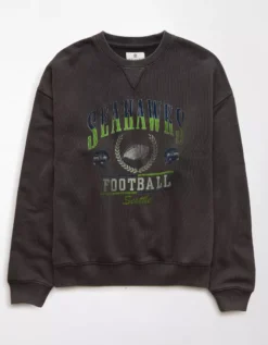 NFL Seattle Seahawks Crew Neck Sweatshirt Black -American Eagle Fashion 0454 2492 001 f