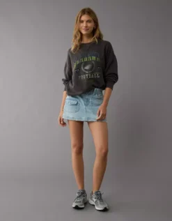 NFL Seattle Seahawks Crew Neck Sweatshirt Black -American Eagle Fashion 0454 2492 001 os