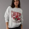NFL Kansas City Chiefs Crew Neck Sweatshirt Heather Gray