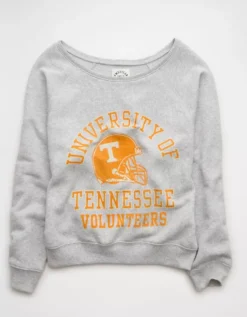 AE Tennessee Volunteers Graphic Off The Shoulder Sweatshirt Charcoal Heather Gray -American Eagle Fashion 0454 2727 029 f