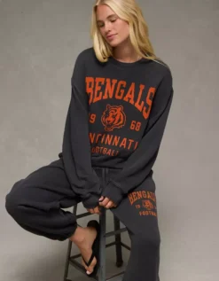 NFL Cincinnati Bengals Relaxed Fit Sweatshirt Faded Black -American Eagle Fashion 0454 2742 094 os