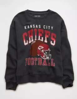 NFL Kansas City Chiefs Graphic Relaxed Fit Sweatshirt Washed Black -American Eagle Fashion 0454 2742 167 f