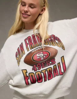 NFL San Francisco 49ers Graphic Relaxed Fit Sweatshirt Natural -American Eagle Fashion 0454 2743 109 d2