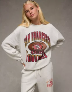 NFL San Francisco 49ers Graphic Relaxed Fit Sweatshirt Natural
