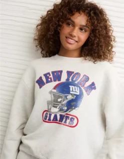 NFL New York Giants Graphic Relaxed Fit Sweatshirt Oatmeal Heather