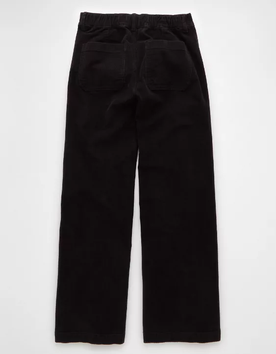 AE Stretch Corduroy Low-Rise Baggy Wide-Leg Pant Black 4 AE Stretch Corduroy Low-Rise Baggy Wide-Leg Pant Black - Image 4