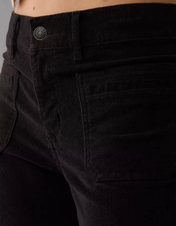 AE Stretch Corduroy Low-Rise Baggy Wide-Leg Pant Black 5 AE Stretch Corduroy Low-Rise Baggy Wide-Leg Pant Black - Image 5