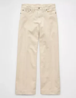 AE Dreamy Drape Stretch Low-Rise Baggy Wide-Leg Pant Ivory 7 AE Dreamy Drape Stretch Low-Rise Baggy Wide-Leg Pant Ivory -American Eagle Fashion 0461 5440 161 f