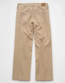AE Dreamy Drape Stretch Low-Rise Baggy Wide-Leg Pant Soft Oat -American Eagle Fashion 0461 5440 164 b