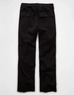 AE Stretch Low-Rise Baggy Utility Pant Onyx Black -American Eagle Fashion 0461 5502 016 b