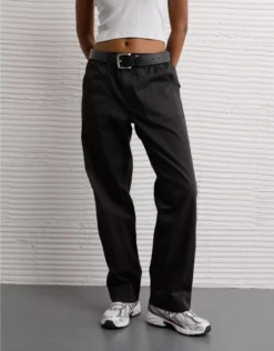 AE Stretch Low-Rise Baggy Utility Pant Onyx Black