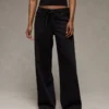 AE Dreamy Drape Stretch Low-Rise Ultra Wide-Leg Pant Onyx Black