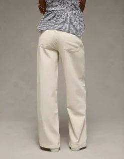 AE Dreamy Drape Stretch Low-Rise Ultra Wide-Leg Pant Bone Khaki -American Eagle Fashion 0461 5530 210 ob