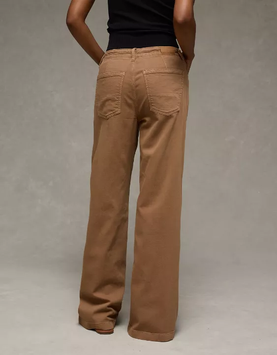 AE Dreamy Drape Stretch Low-Rise Ultra Wide-Leg Pant Iced Mocha 3 AE Dreamy Drape Stretch Low-Rise Ultra Wide-Leg Pant Iced Mocha - Image 3