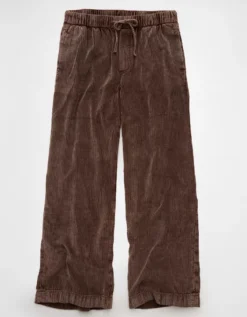 AE Stretch Corduroy Low-Rise Baggy Wide-Leg Pant Coffee -American Eagle Fashion 0461 5609 227 f