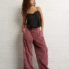 AE Stretch Corduroy Low-Rise Baggy Wide-Leg Pant Earthen
