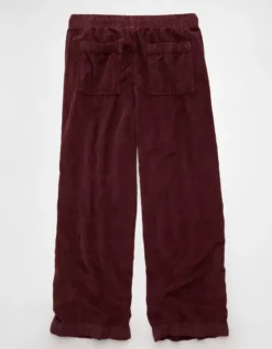 AE Stretch Corduroy Low-Rise Baggy Wide-Leg Pant Faded Raisin -American Eagle Fashion 0461 5610 594 b
