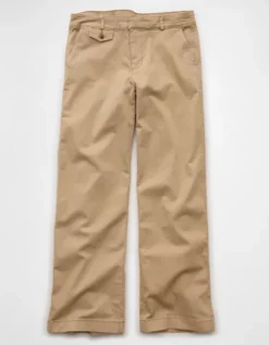 AE Stretch Low-Rise Wide-Leg Khaki Pant Tank Tan -American Eagle Fashion 0462 5445 234 f