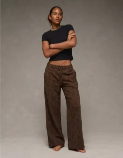 AE Halloween Fleece Pant Dark Brown