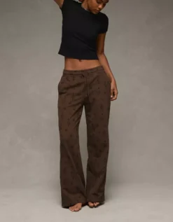 AE Halloween Fleece Pant Dark Brown 9 AE Halloween Fleece Pant Dark Brown -American Eagle Fashion 0465 1304 203 os