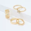 AE Gold Floral Ring 5-Pack