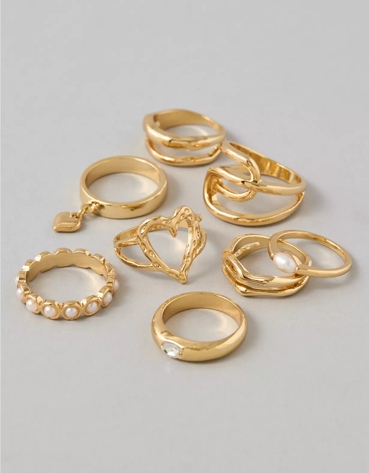 AEO Rings 8-Pack Gold 2 AEO Rings 8-Pack Gold - Image 2