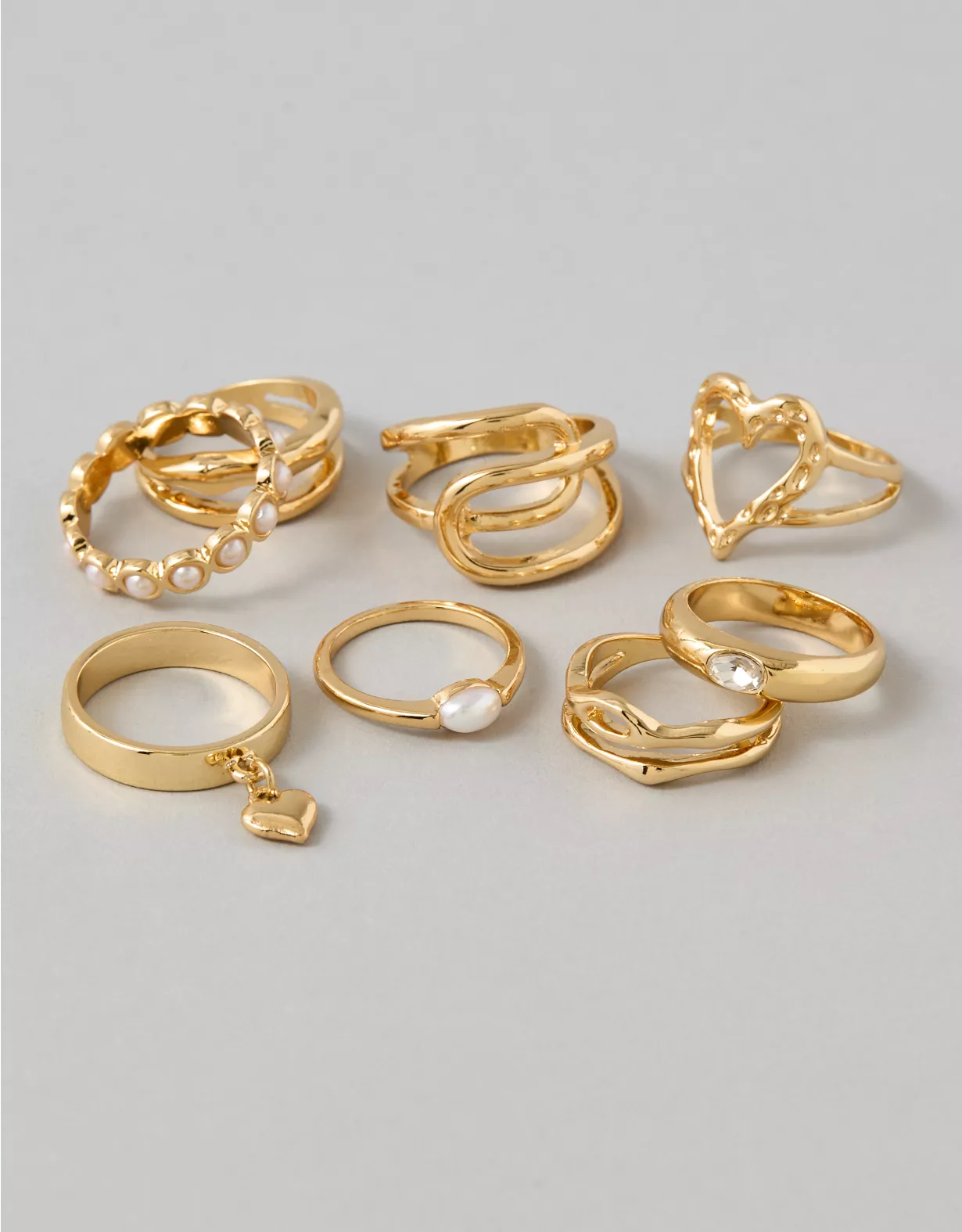 AEO Rings 8-Pack Gold 1 AEO Rings 8-Pack Gold