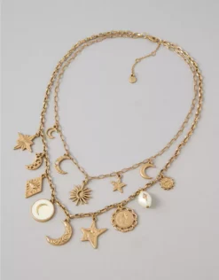 AEO Celestial Charm Necklace Gold