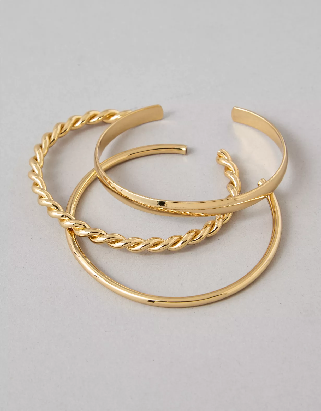 AEO Bangle Bracelet 3-Pack Gold 1 AEO Bangle Bracelet 3-Pack Gold