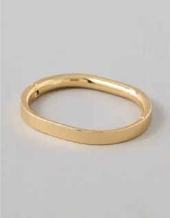 AEO Hinged Bangle Bracelet Gold