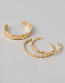 AEO Sculpted Bangle 3-Pack Gold