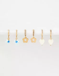 AE Daisy Hoop Earrings 6-Pack -American Eagle Fashion 0484 6984 900 d1