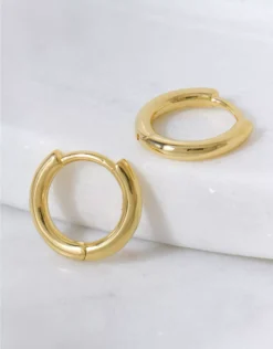 AEO Keepers Collection 14K Gold-Plated Huggie Earrings Gold