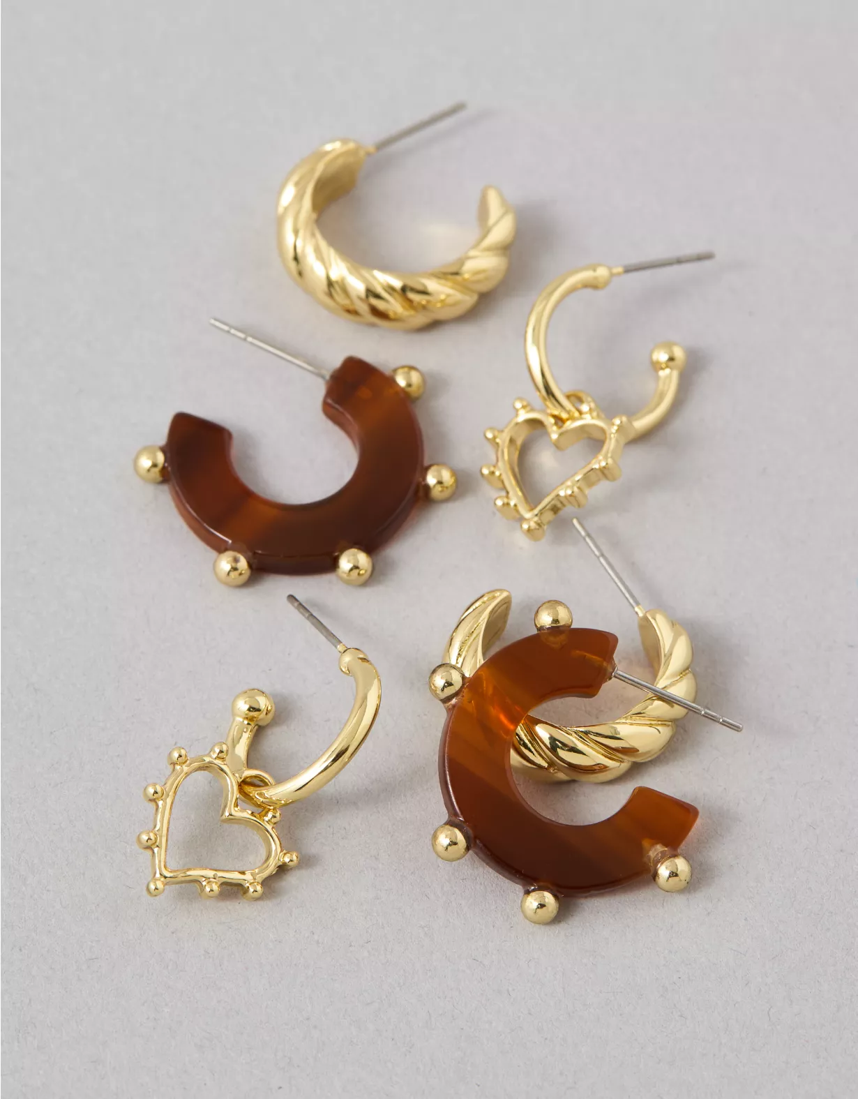 AEO Studded Resin Earrings 3-Pack Multi 2 AEO Studded Resin Earrings 3-Pack Multi - Image 2