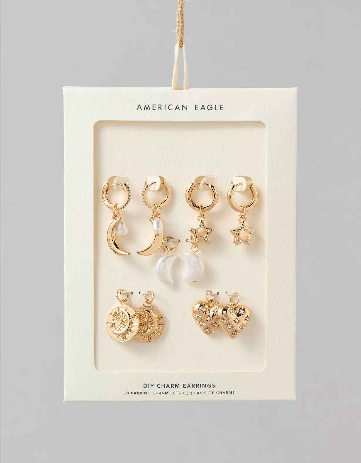 AEO Celestial DIY Charm Kit Earrings Gold 2 AEO Celestial DIY Charm Kit Earrings Gold - Image 2